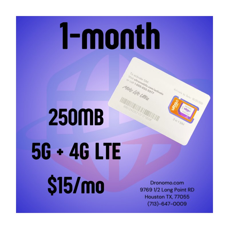 Ultra Mobile $15 SIM Kit Plan (250MB)